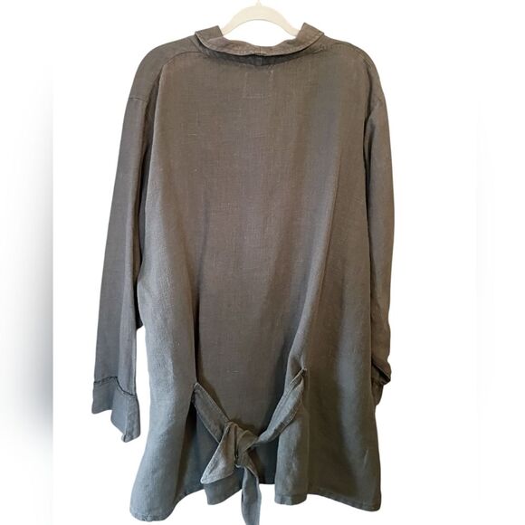 Yoon-A-Verse Mindful Wear Hemp Linen Shirt Jacket Shacket Size 3 Large Lagenlook - Picture 13 of 14